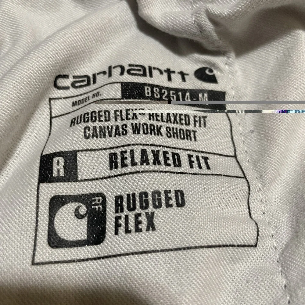 Carhartt Shorts Men's Size 48 X 9.5 Gray Canvas Relaxed Fit Workwear Rugged Flex
